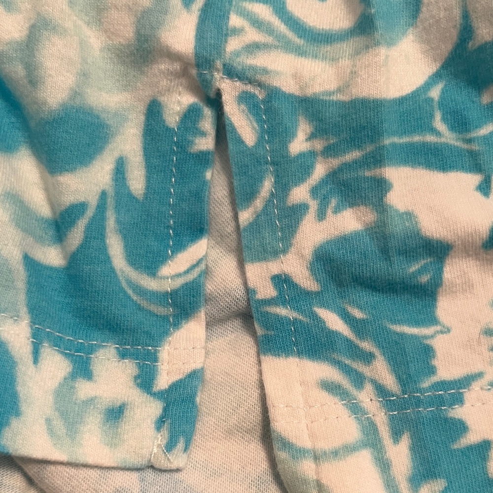 Lauren Ralph Lauren Blue and White Button Down Pajama Top - Picture 5 of 7